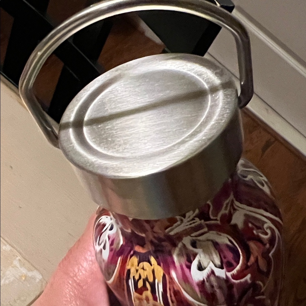 Chico's Burgundy and White Patterned Thermos/Water Bottle - Picture 4 of 4